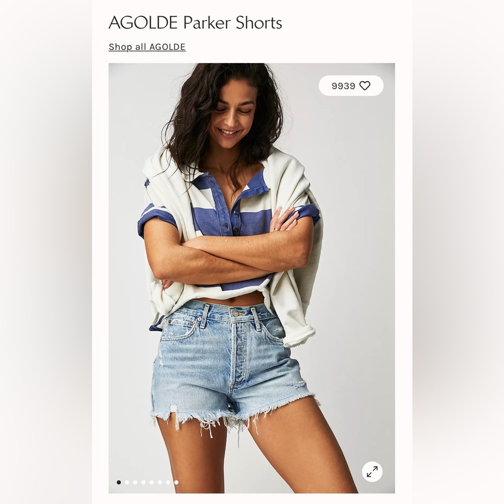 AGOLDE Parker Shorts - Size 27